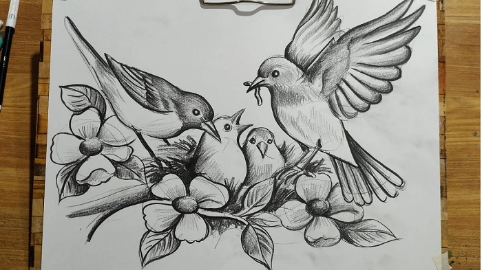 Sketches of Birds: Capturing the Beauty of Avian Grace sketches of birds